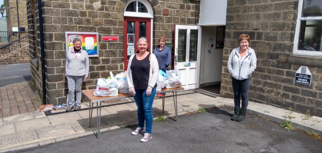 Food Bank at the Baptist Centre entrance